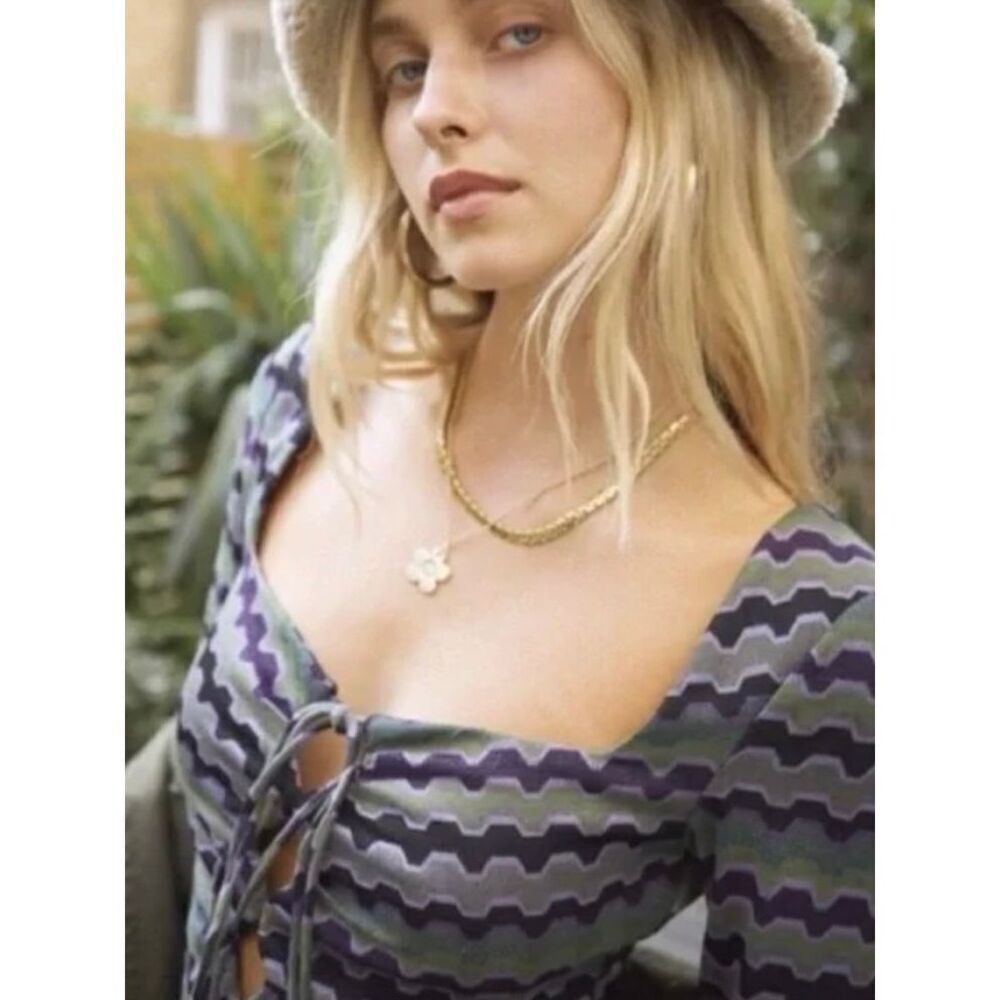 NEW ZARA Women’s Small Vintage Inspired 90's Geometric Knit Dress